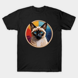 Siamese Embroidered Patch T-Shirt